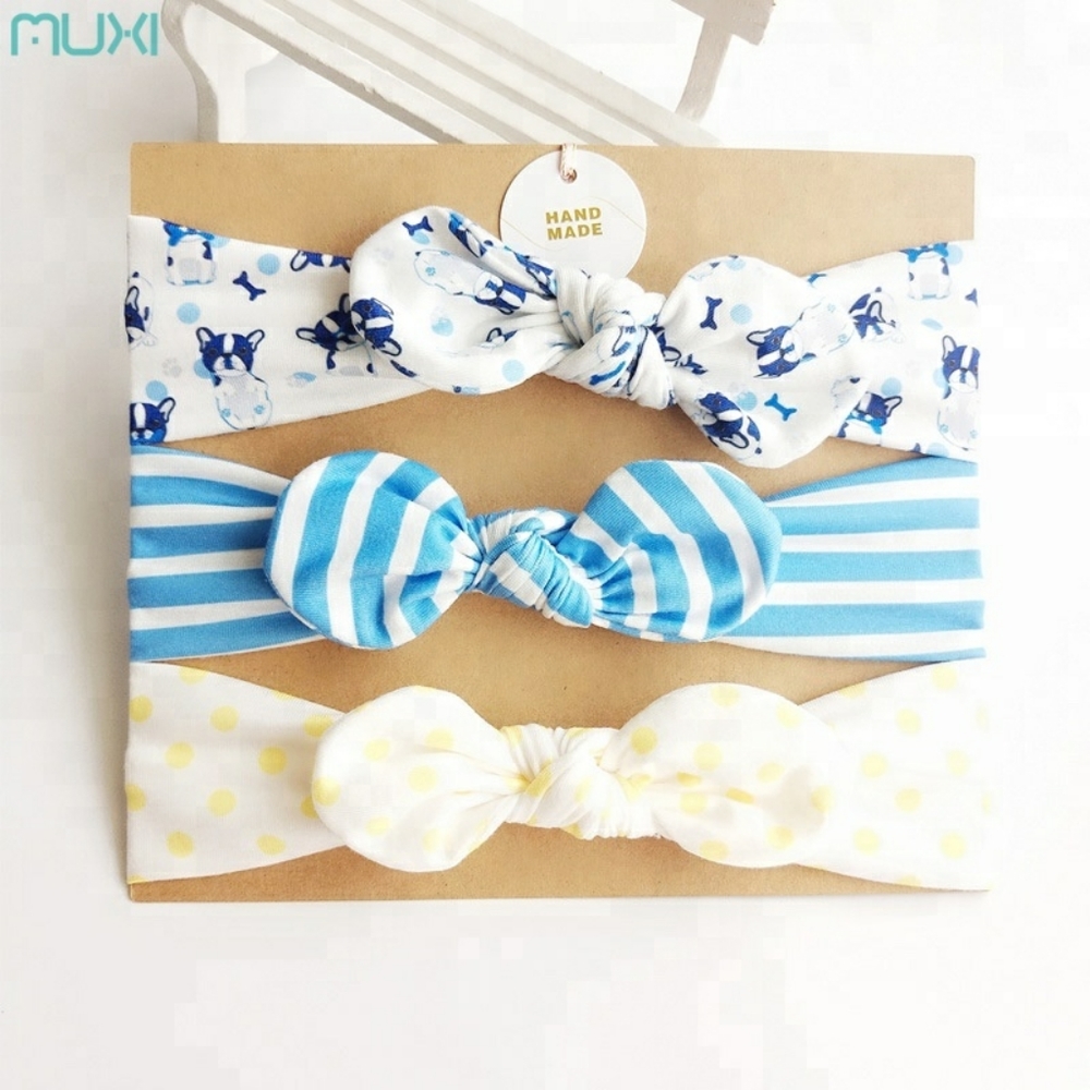 3pcs bowknot decor headband set for baby girl❤